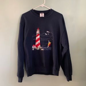 vintage lighthouse crewneck